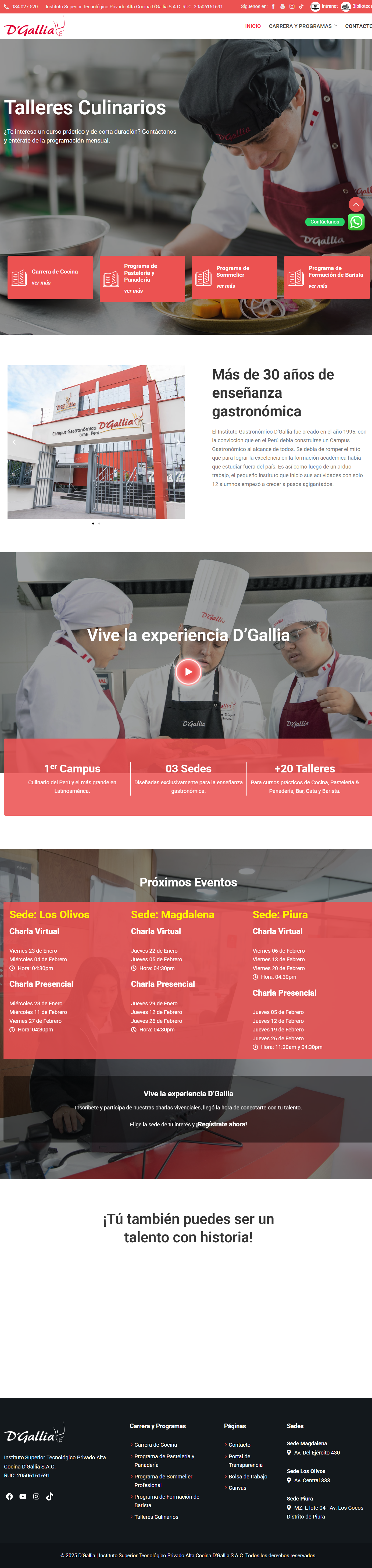 D'gallia - Educación